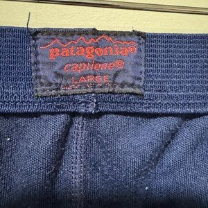Vintage 80s 90s Patagonia Capilene Base Layer Tights Skyline Tag Large USA